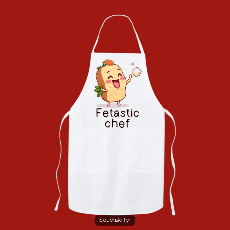 Funny Souvlaki Feta Toss Apron - Cook with Playful Flair