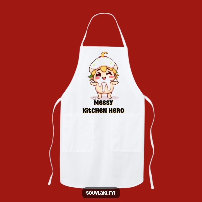 Funny Gyro Apron: Cook with a Giggling Greek Character