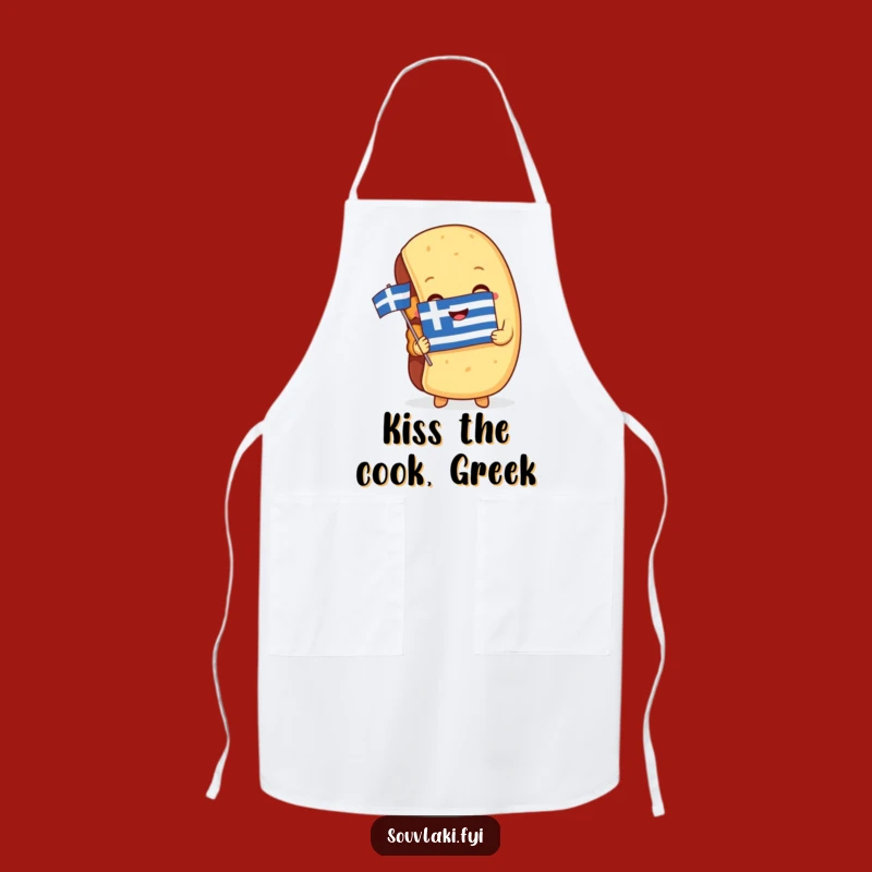 Embrace your inner Greek chef and add some fun to your kitchen with this energetic and funny apron. It’s perfect for cooking up a storm, with patriotic flair!