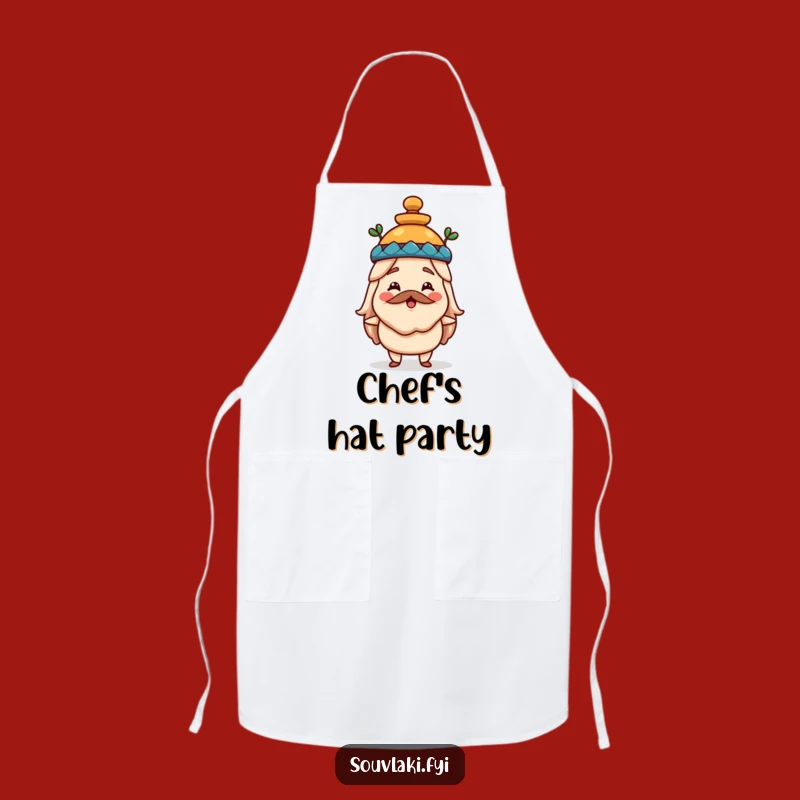 Funny Souvlaki Hat Apron - Kitchen Greek Food Cartoon Wear, Whimsical Gift