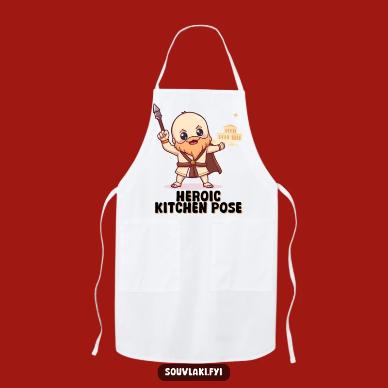 Funny Souvlaki Temple Apron - Kitchen Greek Food Wear, Epic Culinary Gift