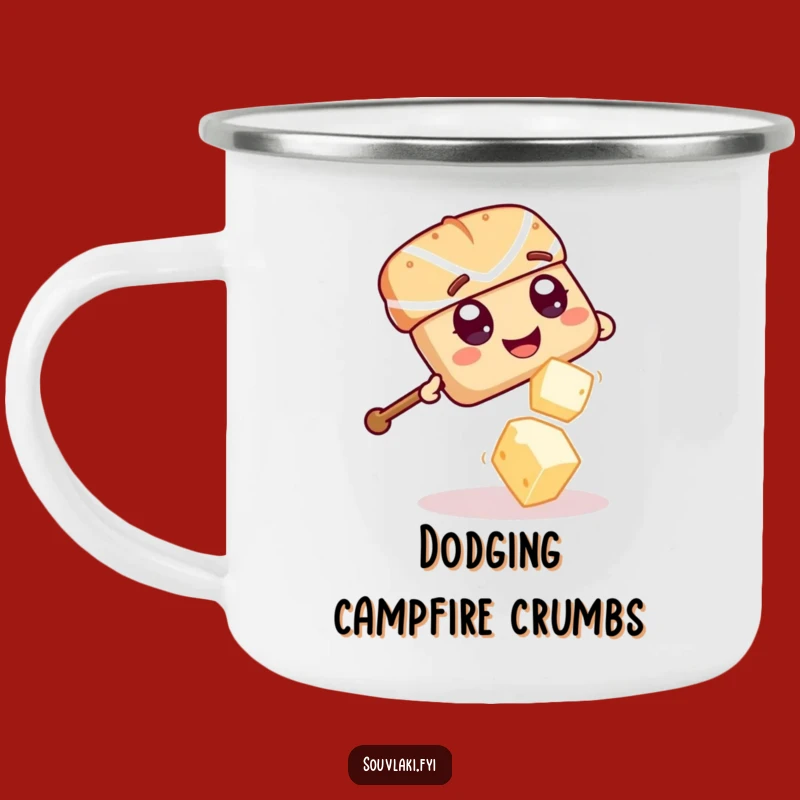 Funny Souvlaki Skewer Feta Flee Camp Mug - Giggling Outdoors Funny Gift