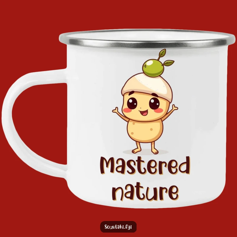 Funny Souvlaki Olive Master Camping Mug - Proud Skewer Drinkware