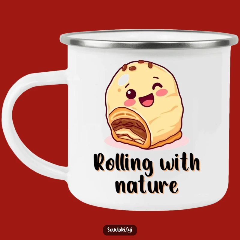 Funny Baklava Roll Camping Mug: Nutty Treat For The Trail, Unique Funny Gift