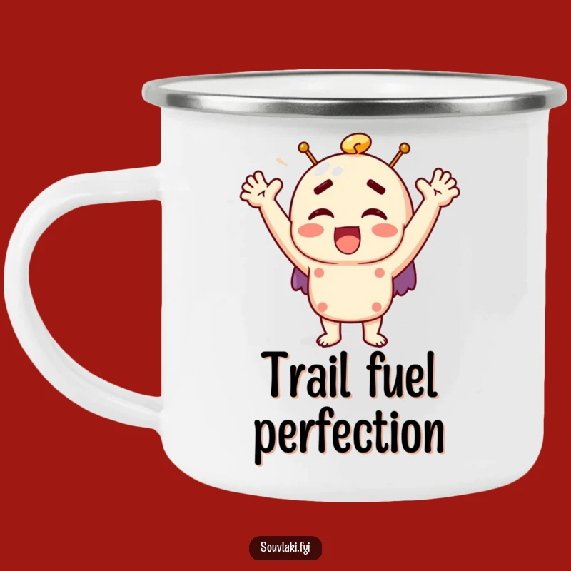 Funny Souvlaki Joyful Exclaim Camping Mug - Outdoor Comical Drinkware Gift