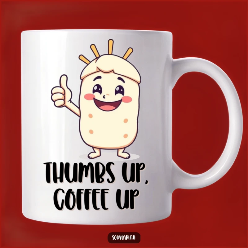 Funny Souvlaki Thumbs Up Mug - Happy Skewer Character Gift