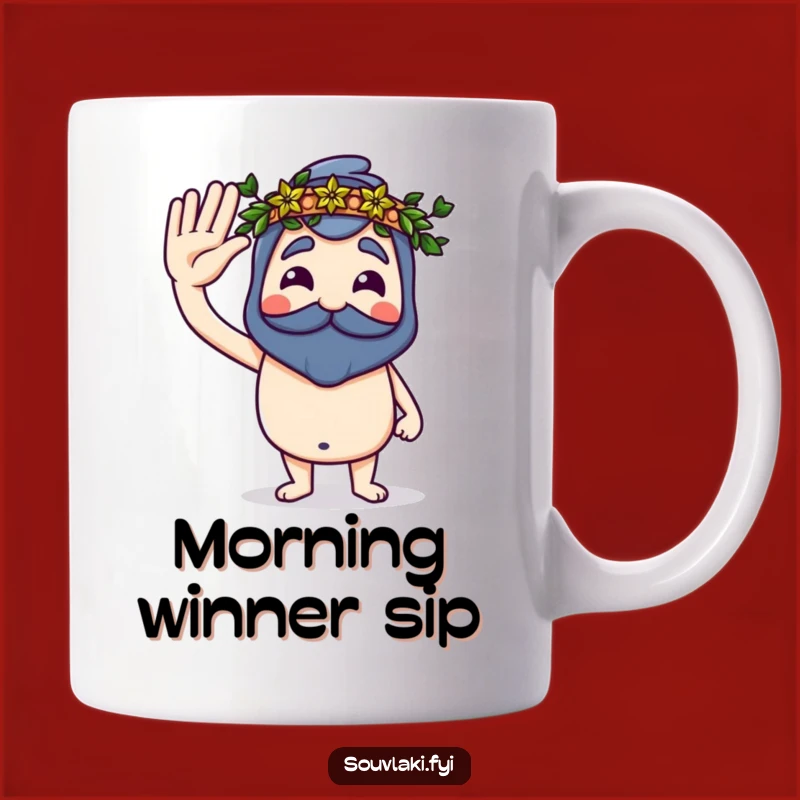 Funny Souvlaki Salute Mug: A Humorous Greek Gift of Pride
