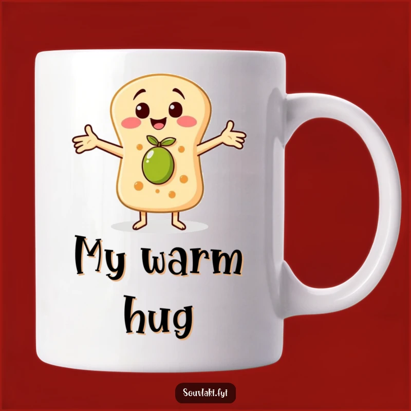 Funny Pita Bread Olive Hug Mug: Embrace the Flavor Gift
