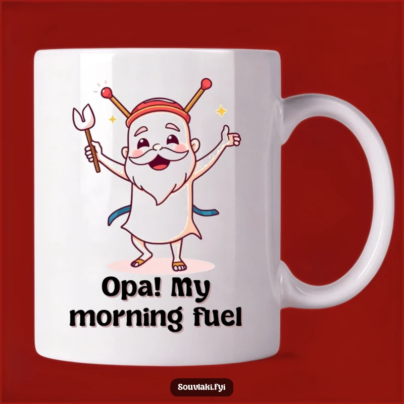 Funny Souvlaki Mug: Dancing Sirtaki Gift, Perfect Greek Foodie Coffee Cup!