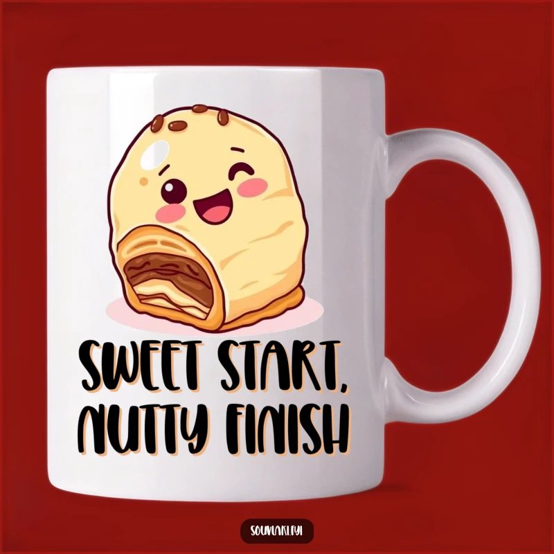 Funny Baklava Roll Mug: Happy Treat Rolls Downhill, Perfect Sweet Funny Gift