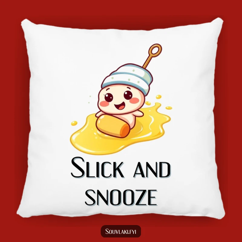 Funny Souvlaki Skewer Pillow - Cozy Comfort & Hilarious Decor