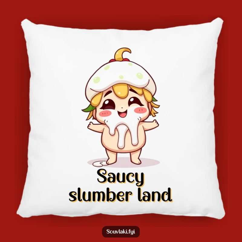 Funny Gyro Pillow: Cuddle a Giggling Greek Character