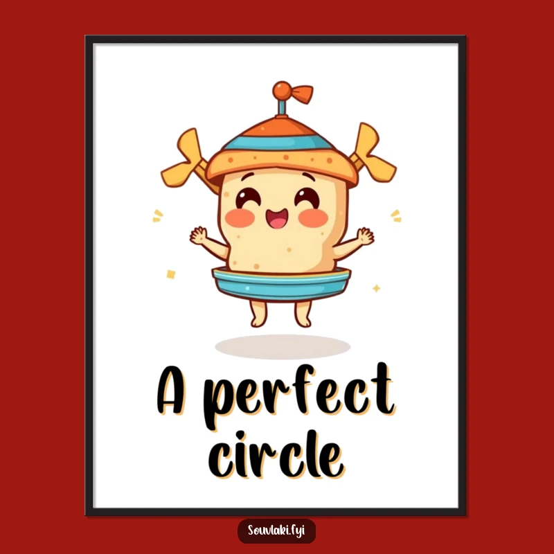 Funny Souvlaki Gyros Digital Art - Printable Culinary Perfection