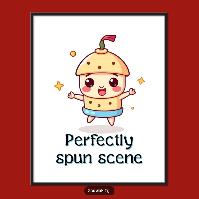 Funny Souvlaki Gyros Digital Print: Instant Culinary Humor for Walls