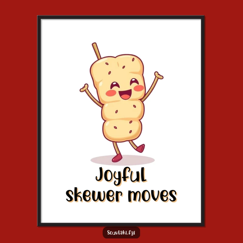 Funny Souvlaki Skewer Digital Art: Dance into Your Decor