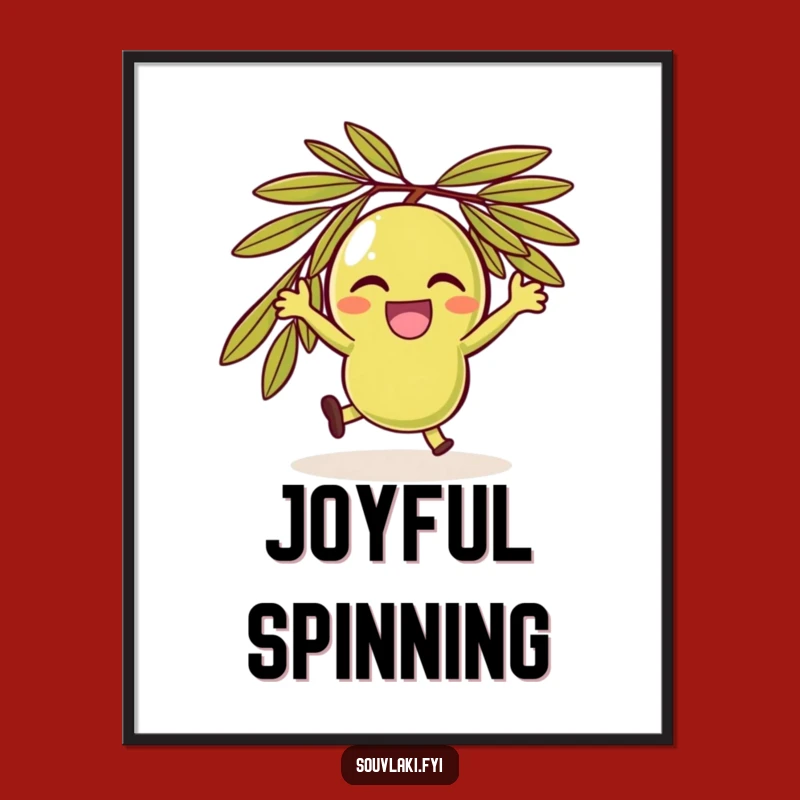 Funny Olive Spin Digital Art: Instant Joy with Character