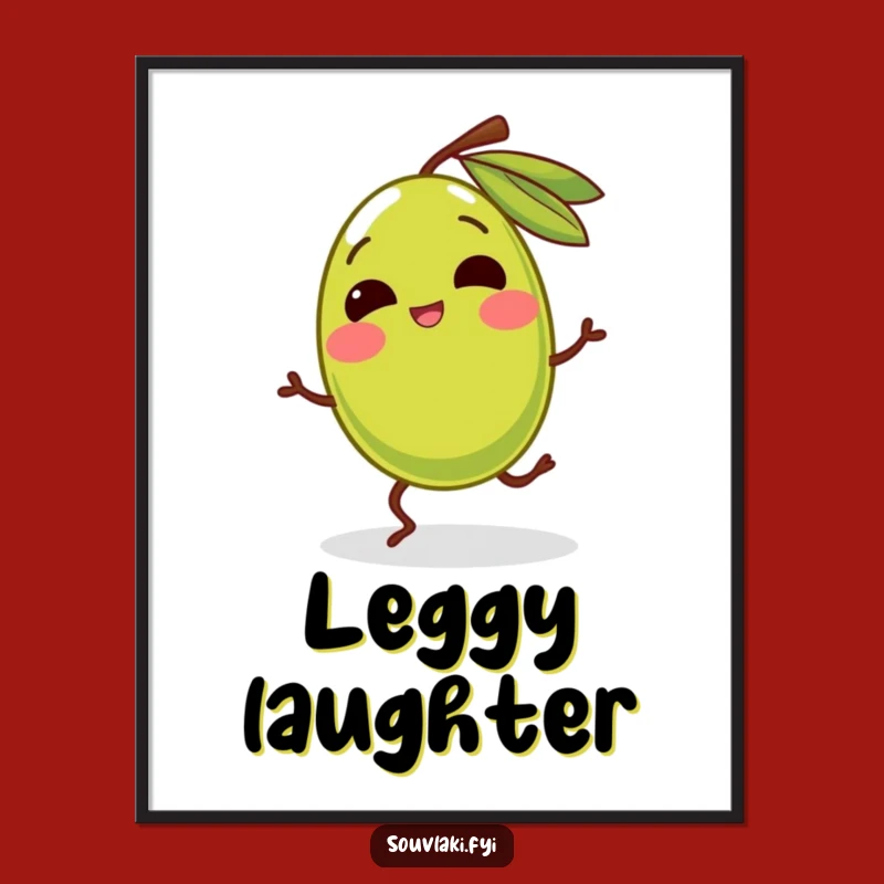 Digital Funny Giggling Olive Art - Instant Joyful Decor Gift