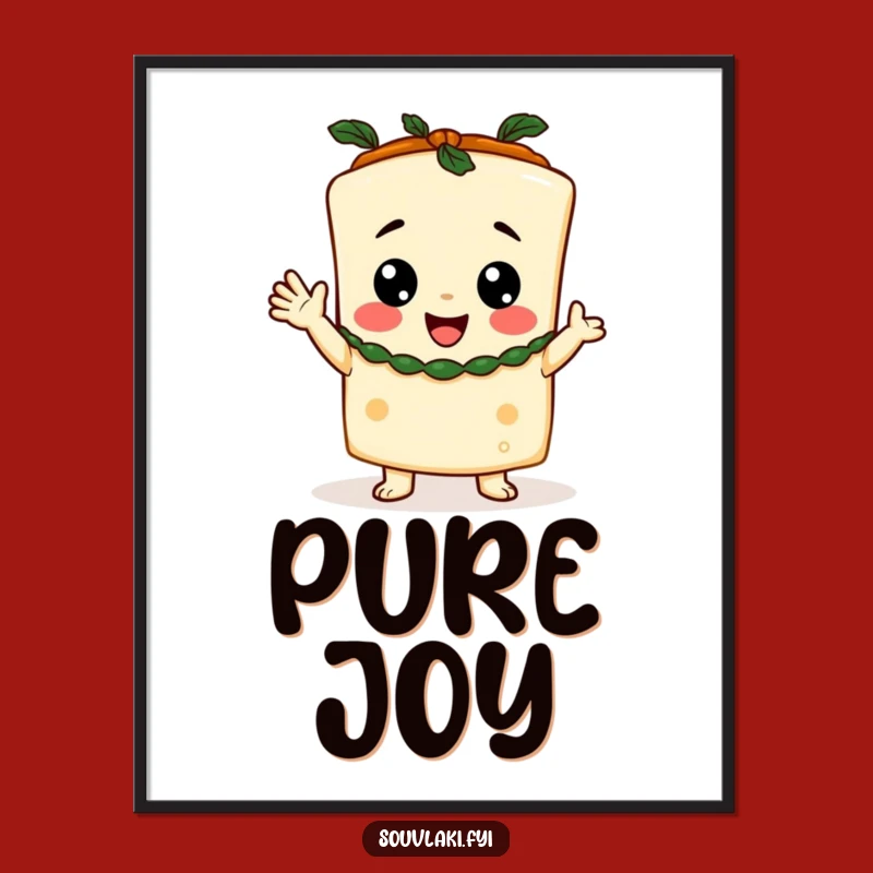 Funny Feta Cheese Toga Digital Print - Happy Greek Cheer Art