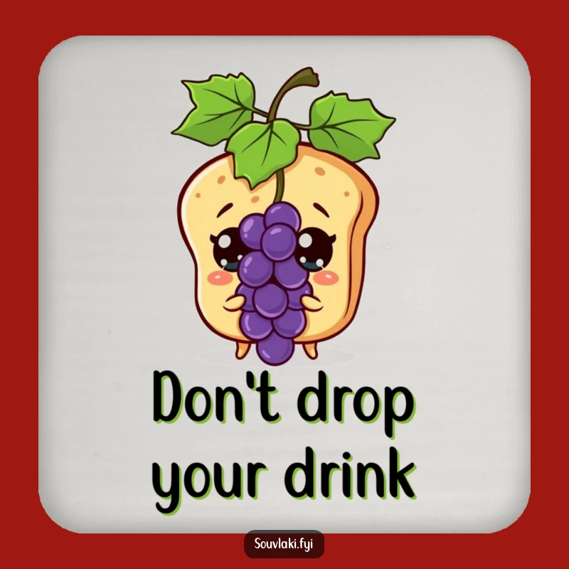 Funny Pita Bread Coaster - Protect Surfaces with Surprising Food Humor