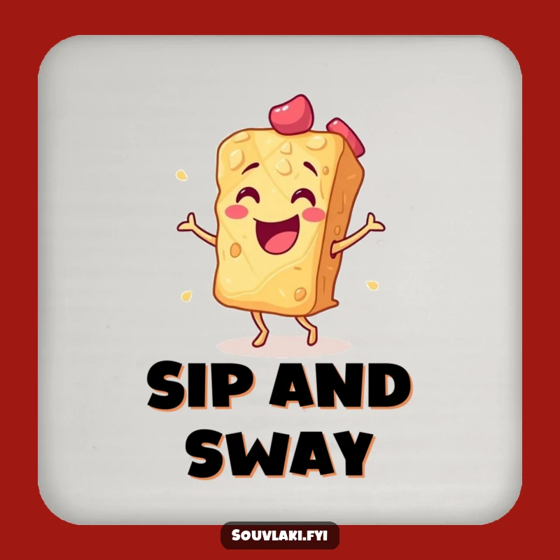 Funny Baklava Flamenco Coaster - Protect Surfaces with Sweet Style Gift