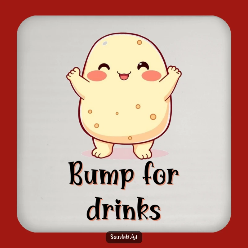 Funny Feta Cheese Coasters: Protect Tables with Proud Character