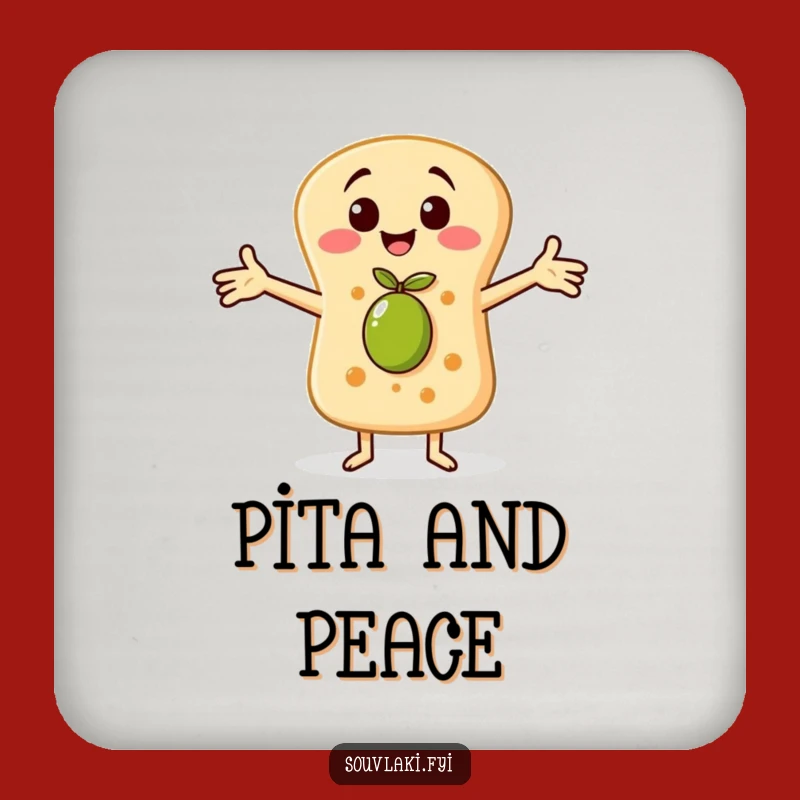 Funny Pita Bread Coaster: Protect Surfaces with Warmth