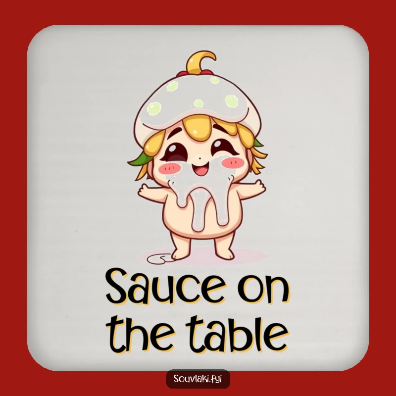 Funny Gyro Coasters: Protect Tables with Giggling Greek Art