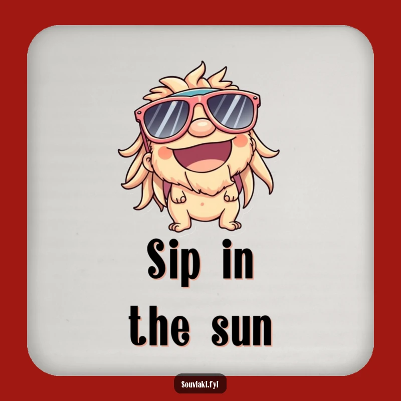 Funny Souvlaki Coasters: Cool Character Protecting Surfaces in Style