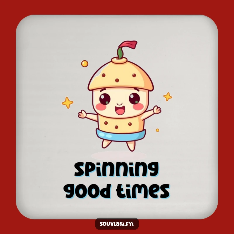 Funny Souvlaki Gyros Coasters: Protect Your Surfaces with Flavor