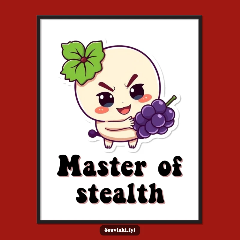 Funny Mischief Souvlaki Poster: Playful Art for Cheeky Spaces