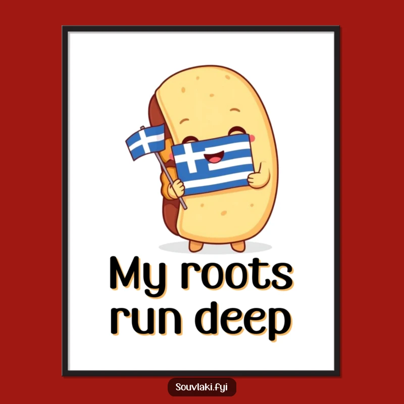 Bring a taste of Greece and a smile to your walls with this vibrant and funny poster. It’s a delightful way to show your appreciation for culture and cuisine.