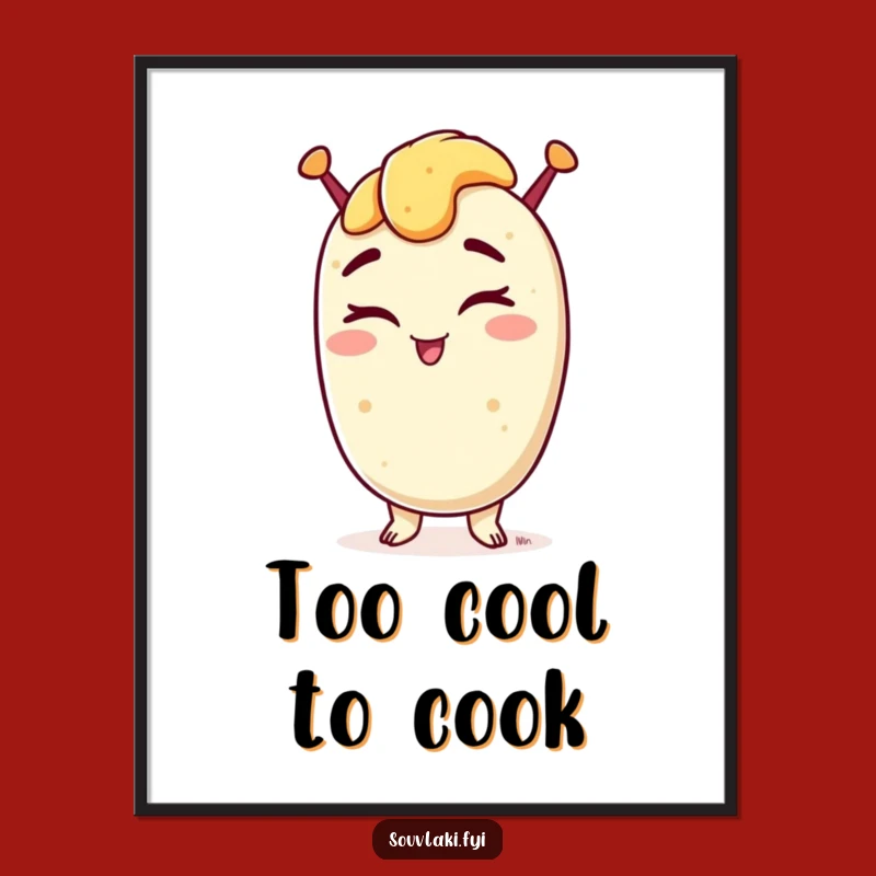 Funny Winking Souvlaki Poster: Add a Taste of Humor to Your Walls
