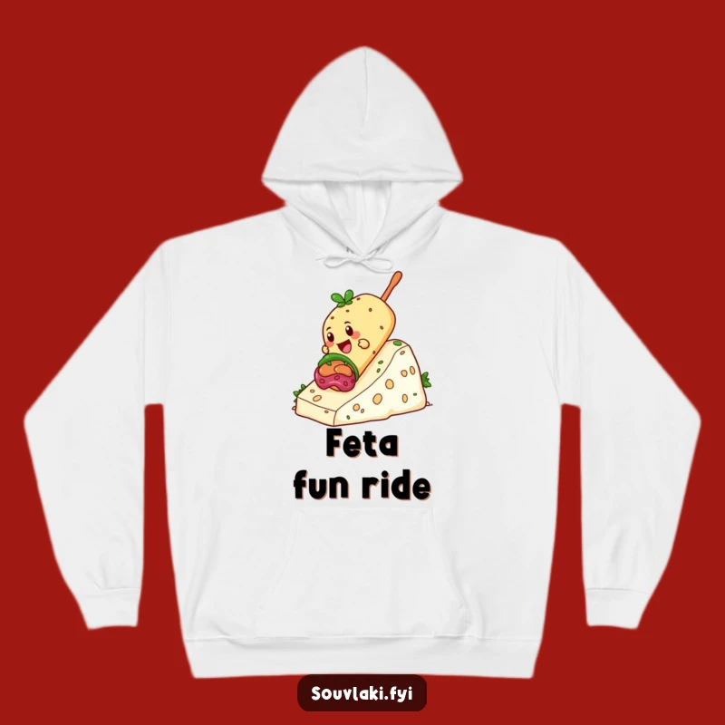 Cozy Funny Souvlaki Feta Hoodie: Warmth Meets Cheesy Fun