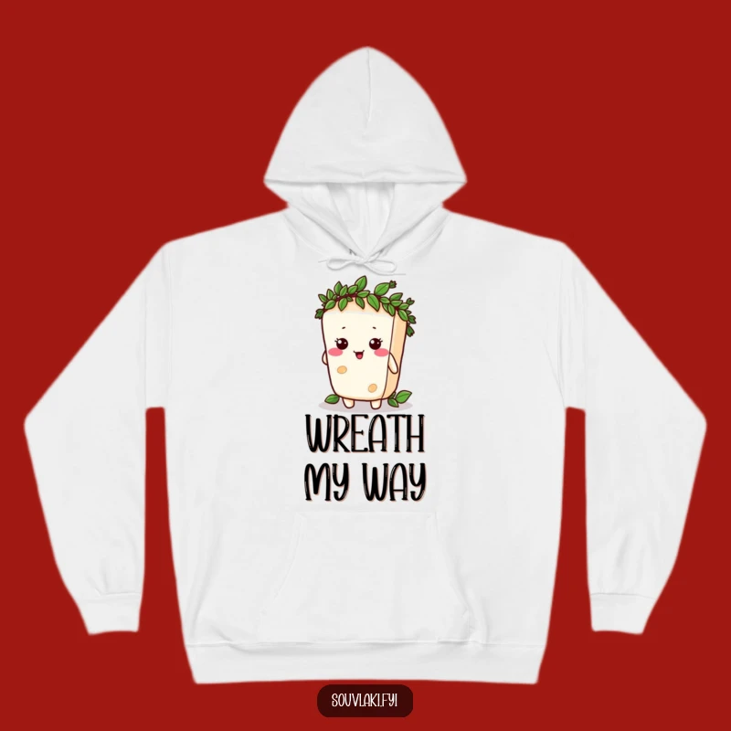 Funny Feta Cheese Laurel Hoodie: Cozy Silly Victorious Character Gift