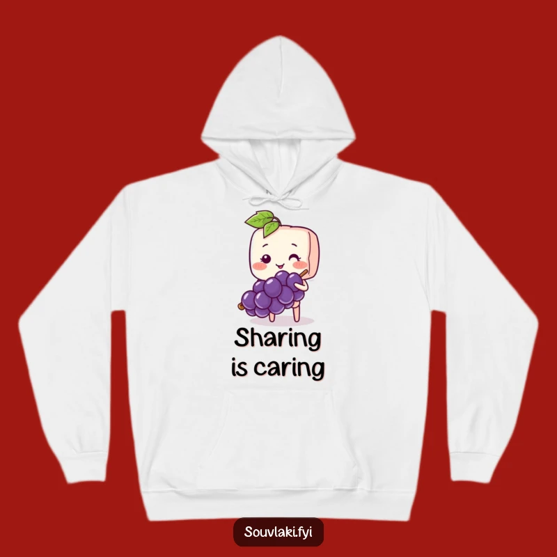 Funny Souvlaki Skewer Shy Hug Hoodie - Blushing Offer Cozy Funny Gift