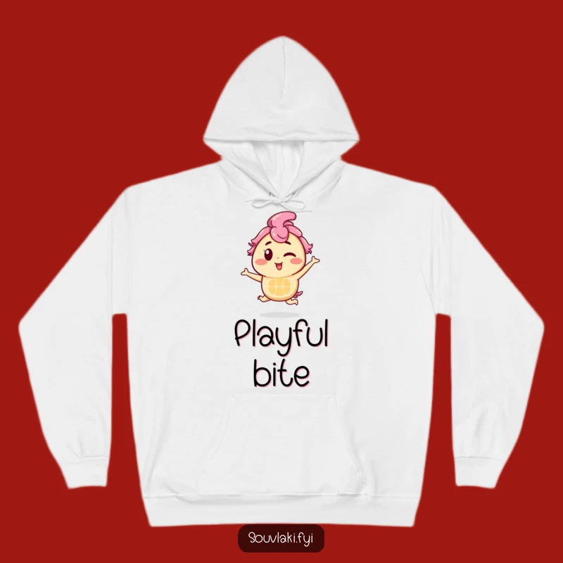 Funny Souvlaki Wink Hoodie: Cozy Skewer Hopper, Perfect Humorous Gift
