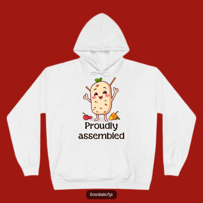 Funny Souvlaki Pose Hoodie: Proud Character - Cozy Humorous Gift