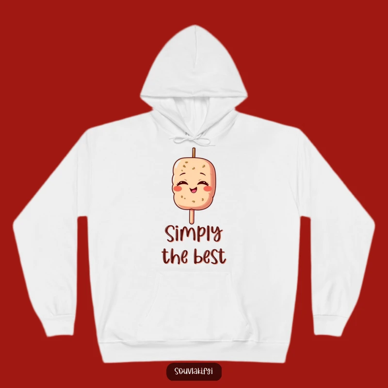 Funny Souvlaki Pride Hoodie - Cozy Beaming Skewer Character Sweatshirt