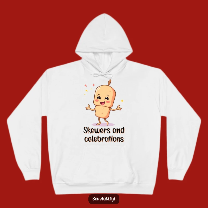 Cozy Funny Souvlaki Dance Hoodie: Warm Skewer Character, Great Gift