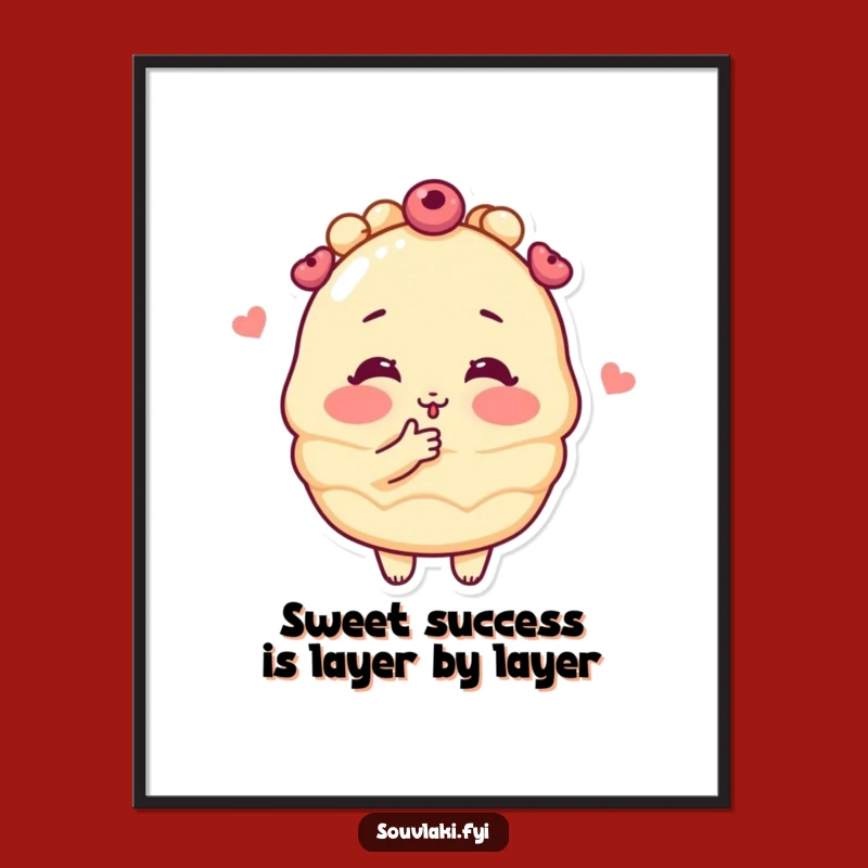 Funny Free Printable Baklava Kiss Wall Art: Downloadable Art for Dessert Lovers' Decor