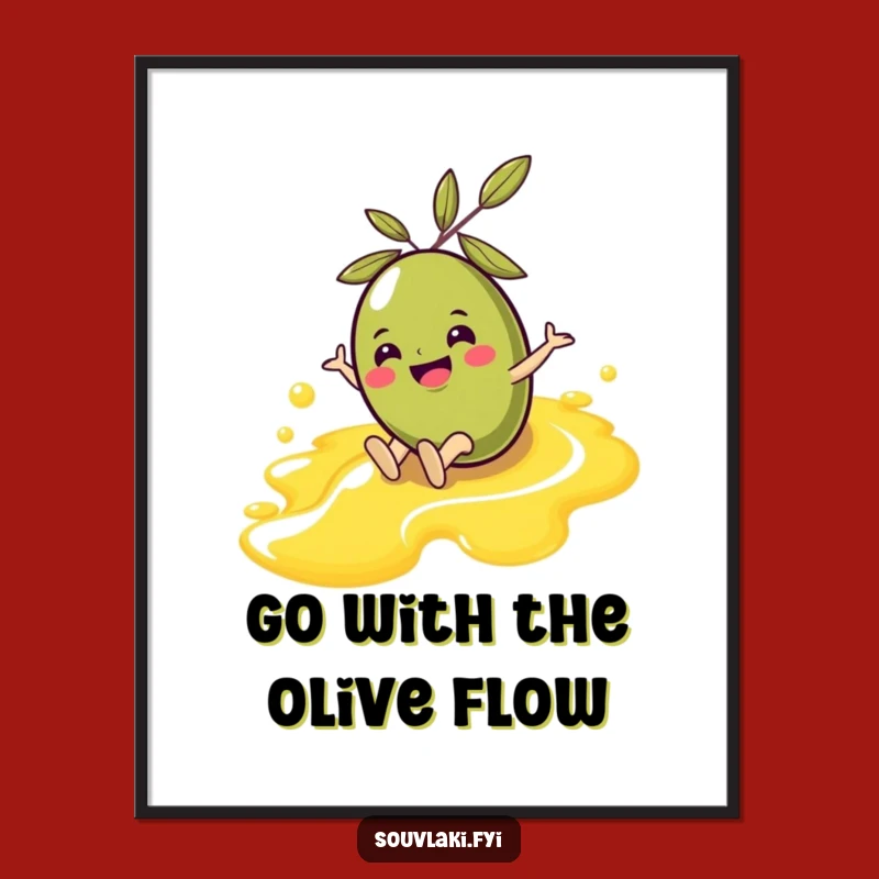 Free Printable Olive Wall Art: Slipping Fun, Funny Downloadable Decor