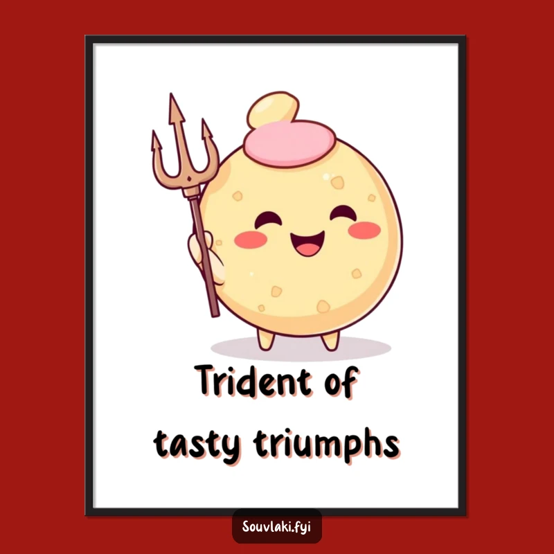 Free Printable Wall Art: Triumphant Fried Pastry God of Fun - Funny Downloadable Decor