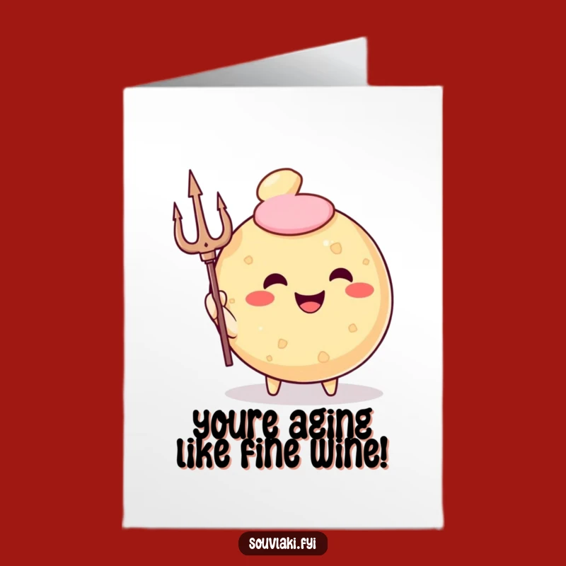 Free Printable Birthday Card: Triumphant Fried Pastry God of Fun - Funny Downloadable Gift