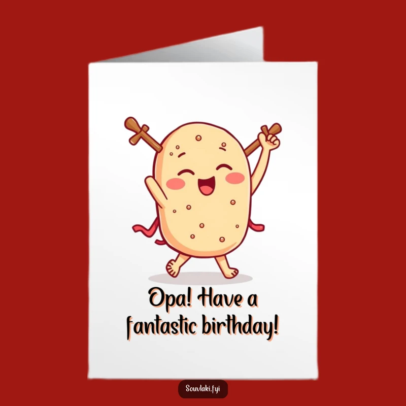 Free Printable Birthday Card: Winking Souvlaki Jig for a Hilarious Downloadable Gift