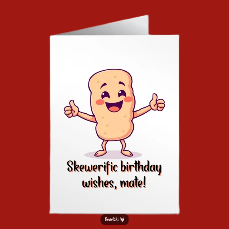 Free Printable Birthday Card: Proud Souvlaki Skewer Funny Downloadable Gift