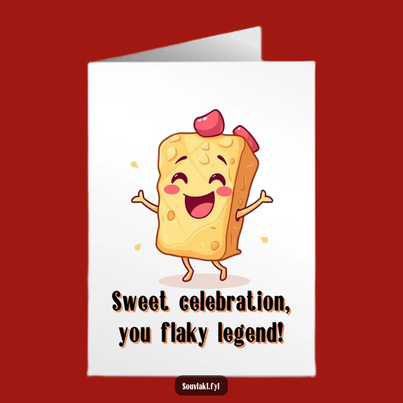 Flamenco Baklava Birthday Card: Funny Free Printable Dance Fiesta Gift