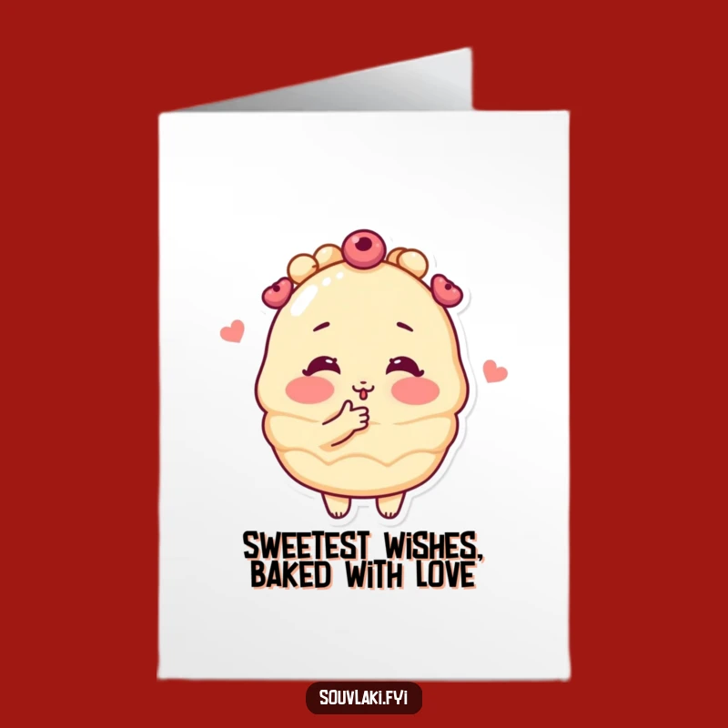 Free Printable Baklava Kiss Birthday Card: Funny Downloadable Gift for Dessert Lovers