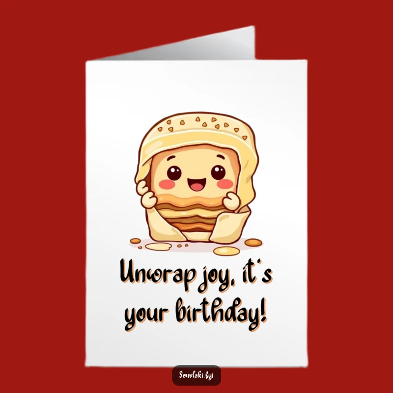 Free Printable Birthday Card: Happy Baklava Layers, Funny Downloadable Gift