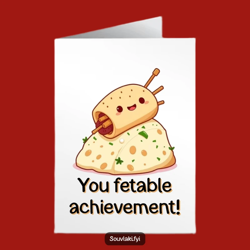 Cheesy Congrats Souvlaki Card: Free Printable for Delicious Achievements