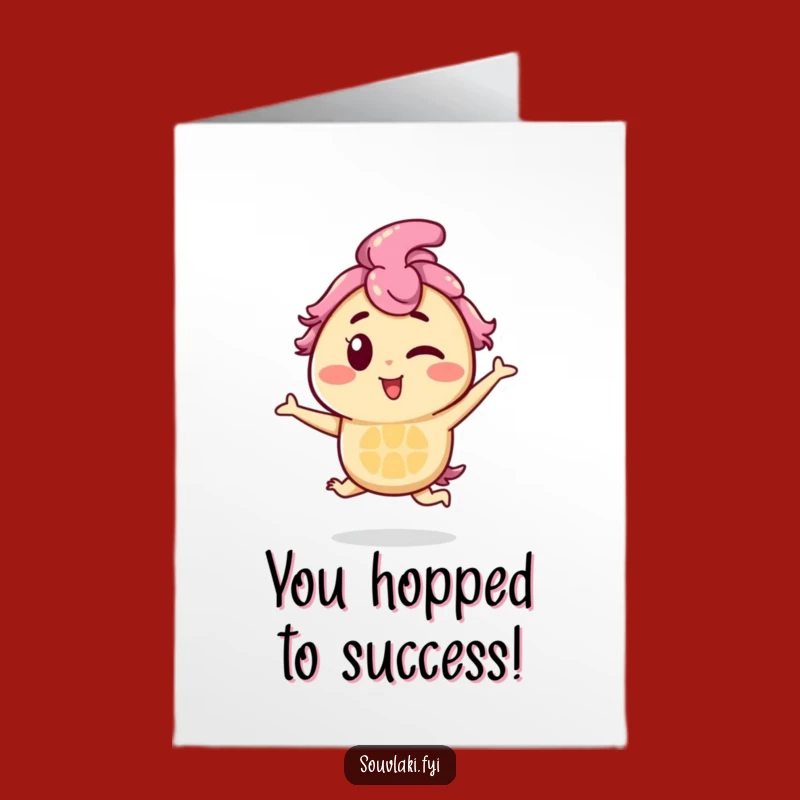Free Printable Congrats Card: Winking Souvlaki Hop Funny Downloadable